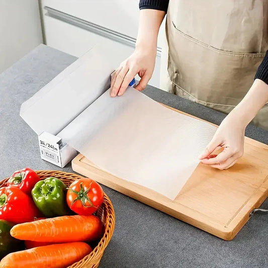 🔪 50% RABATT NU! 🧻 Engångsunderlägg till Skärbrädor – Hygieniska & Livsmedelssäkra – Perfekt för Kök, Resor & Picknick – Håll Skärbrädan Ren 🍽️