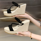 👡 50% RABATT NU! 💃 Kvinnors Plattform Kilklack Sandaler – 10cm Kilklack, Konvertibla Remmar & Halksäker Yttersula ✨