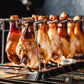 🍗 50% RABATT NU! 🔥 Rostad Kycklingklubbor Ställ – Rostfritt Stål, Hopfällbar & 14 Platser – Jämn Tillagning, Inga Brända Fläckar – BBQ Essential ✨