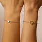 💖 50% RABATT NU! 💑 Matchande Hjärtcharmar Armband Set – Rostfritt Stål & Justerbar ✨