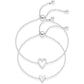💖 50% RABATT NU! 💑 Matchande Hjärtcharmar Armband Set – Rostfritt Stål & Justerbar ✨