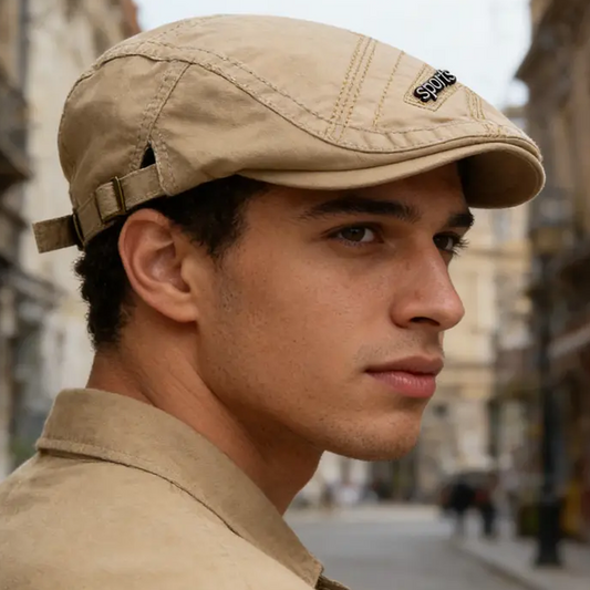 🧢 50% RABATT NU! 🌬️ All season Andningsbar Klassisk Flat Cap – Ivy Design, Justerbar Passform & Mångsidiga Färger 💼