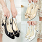 👡 50% RABATT NU! 🎀 Kvinnors Eleganta Peep-Toe Slingback Sandaler – Rosedetalj, Mellanklack & Justerbar Rem ✨
