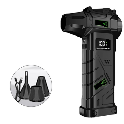 💨 50% RABATT NU! 🔧 Trådlös Turbofläkt med LED-display – Borstlös Motor, 100-stegs Kontroll & Dubbel Powerbank ✨