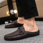 👞 50% RABATT NU! 🌿 Herr Casual Rygglösa Loafers – Slip-On Design, Andningsbar & PU Läder 🚶‍♀️