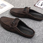 👞 50% RABATT NU! 🌿 Herr Casual Rygglösa Loafers – Slip-On Design, Andningsbar & PU Läder 🚶‍♀️