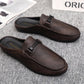 👞 50% RABATT NU! 🌿 Herr Casual Rygglösa Loafers – Slip-On Design, Andningsbar & PU Läder 🚶‍♀️