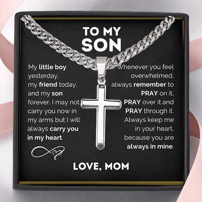 ⛓️ 50% RABATT NU! ✝️ Herr Halsband i Rostfritt Stål med Korshäng – Tidlös Symbol, Hållbara Material & Presentredo Box 🎁