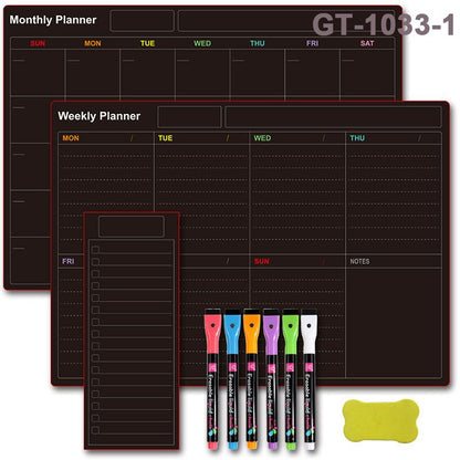 📅 50% RABATT NU! ✨ Magnetisk Suddig Kalenderset – Torrraderingstavla, Färgglada Pennor & Perfekt För Familjeorganisation 🧲
