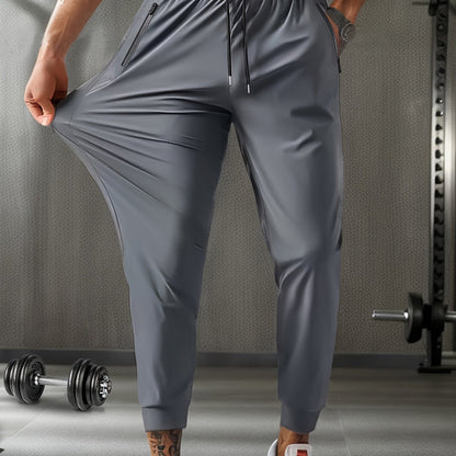 🏃 50% RABATT NU! 💨 Herr Snabbtorkande Sportbyxor – Andningsbara, 4-vägss Stretch & Dragkedjefickor ✨