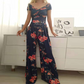 👗 50% RABATT NU! ✨ Dam Off-Axel Jumpsuit – Vida Ben & Korsning Hals – Elegant & Hög Midja 💃