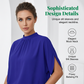 👚 50% RABATT NU! 🕊️ Kvinnors Elegant Mock Neck Topp – Draperad Silhuett, Slits Fladdermusärmar & Andningsbart Tyg – Kontor till Helg ☁️