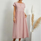 👗 60% RABATT NU! 🌸 Kvinnors Bomull-Linne Enfärgad Klänning med Fickor – Andningsbar, Smickrande Midja & Lättvikt – Perfekt För Vår & Sommar ☀️