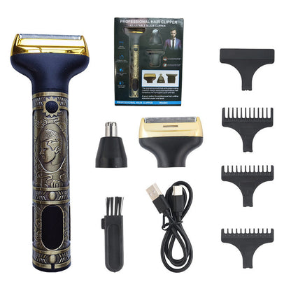 💈 50 % RABATT NU! ✂️ Professionellt hårklippnings- och trimmerset för män – 3-i-1, USB-C & vintage design – perfekt för grooming hemma 🪒