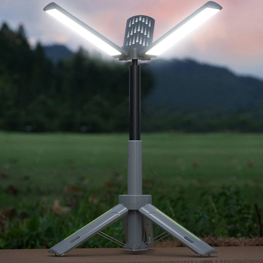 ⛺ 50% RABATT NU! 🔦 Uppladdningsbar Campinglampa med Justerbart Stativ – 5-i-1, 8000mAh Powerbank & 360° Roterande Paneler – Perfekt För Utomhusbruk ✨
