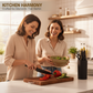 🔪 50% RABATT NU! ✨ Modern 7-i-1 Kökskniv & Sax Set – Komplett 7-delar, Non-Stick Belagd & Ergonomiska PP Handtag – Sleek Svart Design 🖤