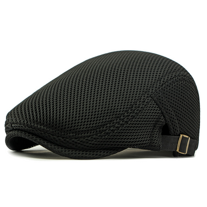 🧢 50% RABATT NU!🌿 Andningsbar Flat Cap – Mesh Tyg, Justerbar & Svettband – Sommar Essential ☀️