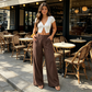 👖 50% RABATT NU! ✨ Dambyxor med Hög Midja & Vida Ben – Sval & Smickrande – Perfekt för Vår, Sommar & Semester 🌿