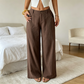 👖 50% RABATT NU! ✨ Dambyxor med Hög Midja & Vida Ben – Sval & Smickrande – Perfekt för Vår, Sommar & Semester 🌿