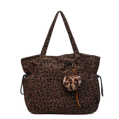 🐆 50% RABATT NU! 👜 Axelväska i Canvas med Leopardmönster – Chic Stil, Hållbar Canvas & Rymlig – Perfekt För Dagligt Bruk ✨