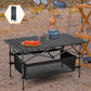 🏕️ 50% RABATT NU! 🪑 Bärbart Hopfällbart Campingbord – Kolstål & Verktygslös Montering – Perfekt för Picknick, Camping & Trädgård – Förvaringsväska Ingår 🌿