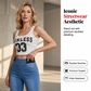 ✨ 50% RABATT NU!💎 2-Delars Set med Strasslinne & Vida Jeans – Hög Midja & Stretch Denim – Elegant Festoutfit 👖