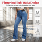 ✨ 50% RABATT NU!💎 2-Delars Set med Strasslinne & Vida Jeans – Hög Midja & Stretch Denim – Elegant Festoutfit 👖