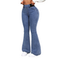 ✨ 50% RABATT NU!💎 2-Delars Set med Strasslinne & Vida Jeans – Hög Midja & Stretch Denim – Elegant Festoutfit 👖