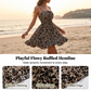 👗 50% RABATT NU! 🌸 Romantisk Spagettibandsklänning – Knytning Fram & Smockad Bodice – Perfekt för Brunch, Dejt & Strandsemester 🏖️