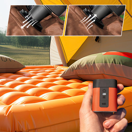 🔋 50% RABATT NU! 🏕️ Mini Elektrisk Luftpump – Snabb, Sladdlös & med LED-lampa – Perfekt för Camping & Resor ✨