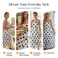 👗 50% RABATT NU! 🌸 Prikfri Axelbandslös Klänning – Sval Sommar Måste & Chic Flörtig Stil – Lättviktig & Perfekt för Strandsemestrar 🏖️