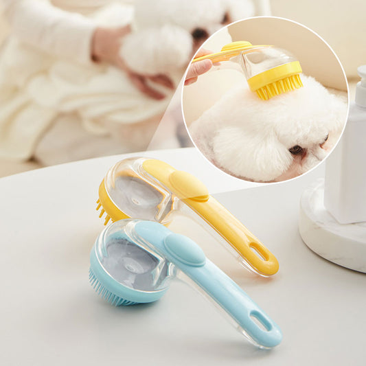 🐾 Köp 1 Få 1 Gratis! 🌿 Djur Badborste – Långt Handtag, Schampodispenser, 2 Borsttyper, Enkel Grepp 🧴