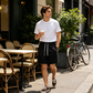 🩳 50% RABATT NU! 🌿 Shorts i Tvättad Bomullsblandning – Retro Unisexmodell – Avslappnad Passform & Justerbar Midja – Perfekt för Sommaren ☀️