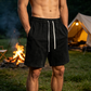 🩳 50% RABATT NU! 🌿 Shorts i Tvättad Bomullsblandning – Retro Unisexmodell – Avslappnad Passform & Justerbar Midja – Perfekt för Sommaren ☀️