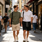 🩳 50% RABATT NU! 🌿 Shorts i Tvättad Bomullsblandning – Retro Unisexmodell – Avslappnad Passform & Justerbar Midja – Perfekt för Sommaren ☀️