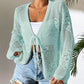 🌿 50% RABATT NU! 👗 Casual Löst sittande V-ringad Genombruten Cardigan – Andningsbar Stickning, Knytning & Lättvikt – Sommarbasvara ✨