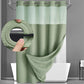🛁 50% RABATT NU! 🚿 Våffelmönstrat Duschdraperi – Dubbel Vattentät Design & Smarta Tryckknappar ✨