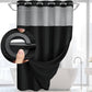 🛁 50% RABATT NU! 🚿 Våffelmönstrat Duschdraperi – Dubbel Vattentät Design & Smarta Tryckknappar ✨