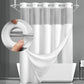 🛁 50% RABATT NU! 🚿 Våffelmönstrat Duschdraperi – Dubbel Vattentät Design & Smarta Tryckknappar ✨