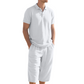 👕 50% RABATT NU! 🌿 Herr Linne Skjorta & Casual Byxor Set – Andningsbar & Avslappnad – Perfekt Sommarbasvara ☀️