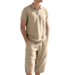 👕 50% RABATT NU! 🌿 Herr Linne Skjorta & Casual Byxor Set – Andningsbar & Avslappnad – Perfekt Sommarbasvara ☀️