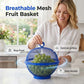 🍎 50 % RABATT NU! 🍓 Fruktkorg med lock & inbyggd sil – andningsbar mesh, avrinning & dekoration i ett 🛡️