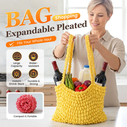 👜 Köp 1 få 1 gratis! ✨ Expanderbar Plisserad Shoppingväska – Ultrakompakt & 7kg Kapacitet – Smart Återgång & Rivbeständig 🛒