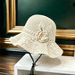 🧶 50% RABATT NU! 👒 Kvinnors Virkad Bucket Hat – Blomsterdetalj, Bredbrättad & Bomull – Andningsbar Sommarstil 🌸