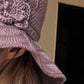 🧶 50% RABATT NU! 👒 Kvinnors Virkad Bucket Hat – Blomsterdetalj, Bredbrättad & Bomull – Andningsbar Sommarstil 🌸