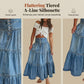 👗 50% RABATT NU! 👖 Denim Maxikjol – Hög Midja & Skiktad A-Linje – Knapp Främre & Vintage Charme ✨