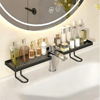 🚰 50 % RABATT NU! 🧴 Smart kranhylla – borrfri, platsbesparande & dränerande – perfekt för tvålar, hudvård och småsaker vid handfatet 🏠