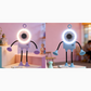 🤖 50% RABATT NU! 💨 Flexibel Robot Skrivbordsfläkt med LED-ljus – Böjbara Lemmar, Digital Display & Type-C Laddning – Söt Kylningskompis 🔋