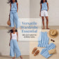 👗 50% RABATT NU! 🌺 Kvinnors 2-delat Ärmlöst Set – Smockad Halsringning Topp + Vida Byxor – Luftig Semesterstil, Mjuk & Andningsbar ✨