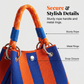 👜 50% RABATT NU! 🧶 Randig Stickad Hinkväska – Chic Rep Handtag & Snap Låsning – Rymlig & Lättviktig – Perfekt Semester Tillbehör 🏖️